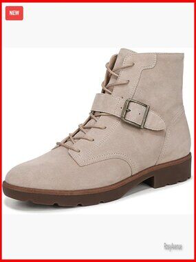 Suede Ankle Boots with Arch Support, Lightweight Lug Sole, Zip Closure